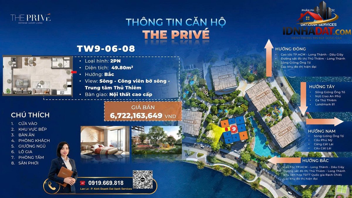 Bán căn hộ 1 phòng ngủ view sông Đường Song Hành – Phường cũ Bình Trưng Đông – Quận 2 – Phường mới Bình Trưng Đông – Thành phố Hồ Chí Minh 50m2 6.7 tỷ