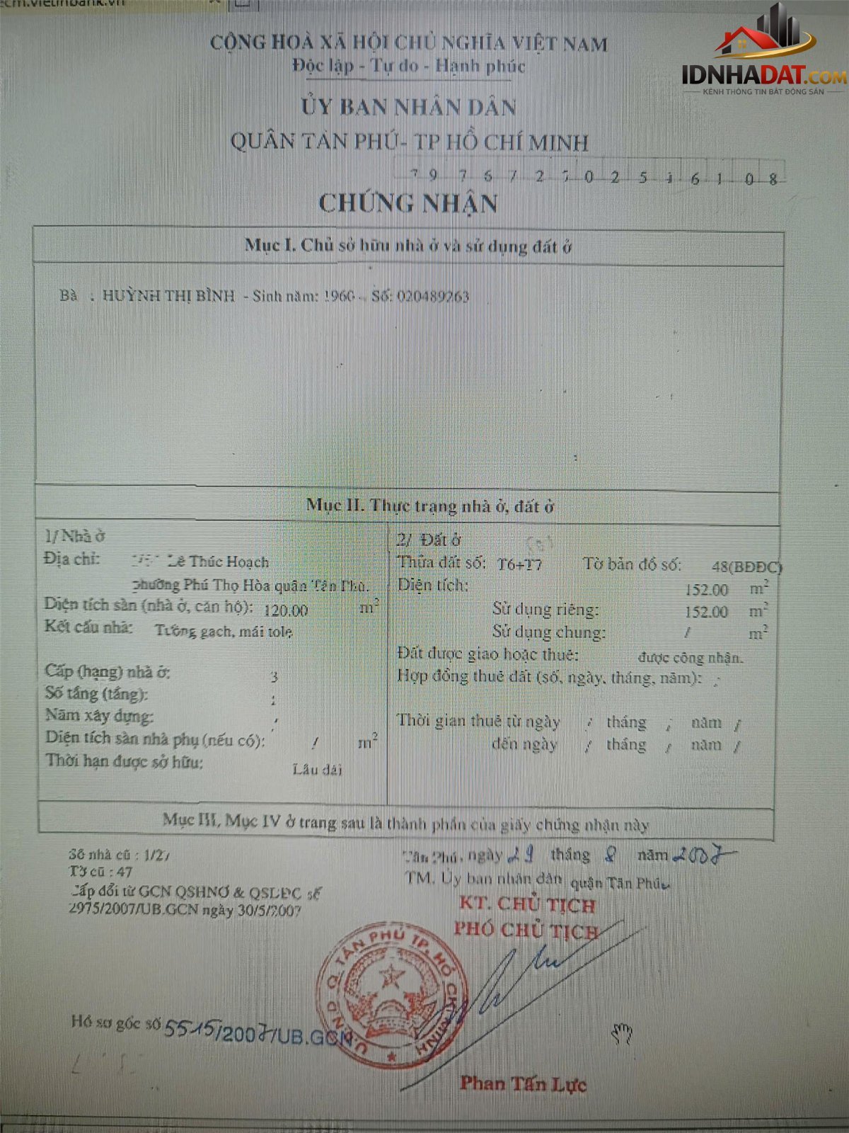 Nhà bán 1 trệt 1 lầu đường lê thúc hoạch – p… – Bán kho xưởng Quận Tân Phú – TP Hồ Chí Minh giá 10 – 15 tỷ