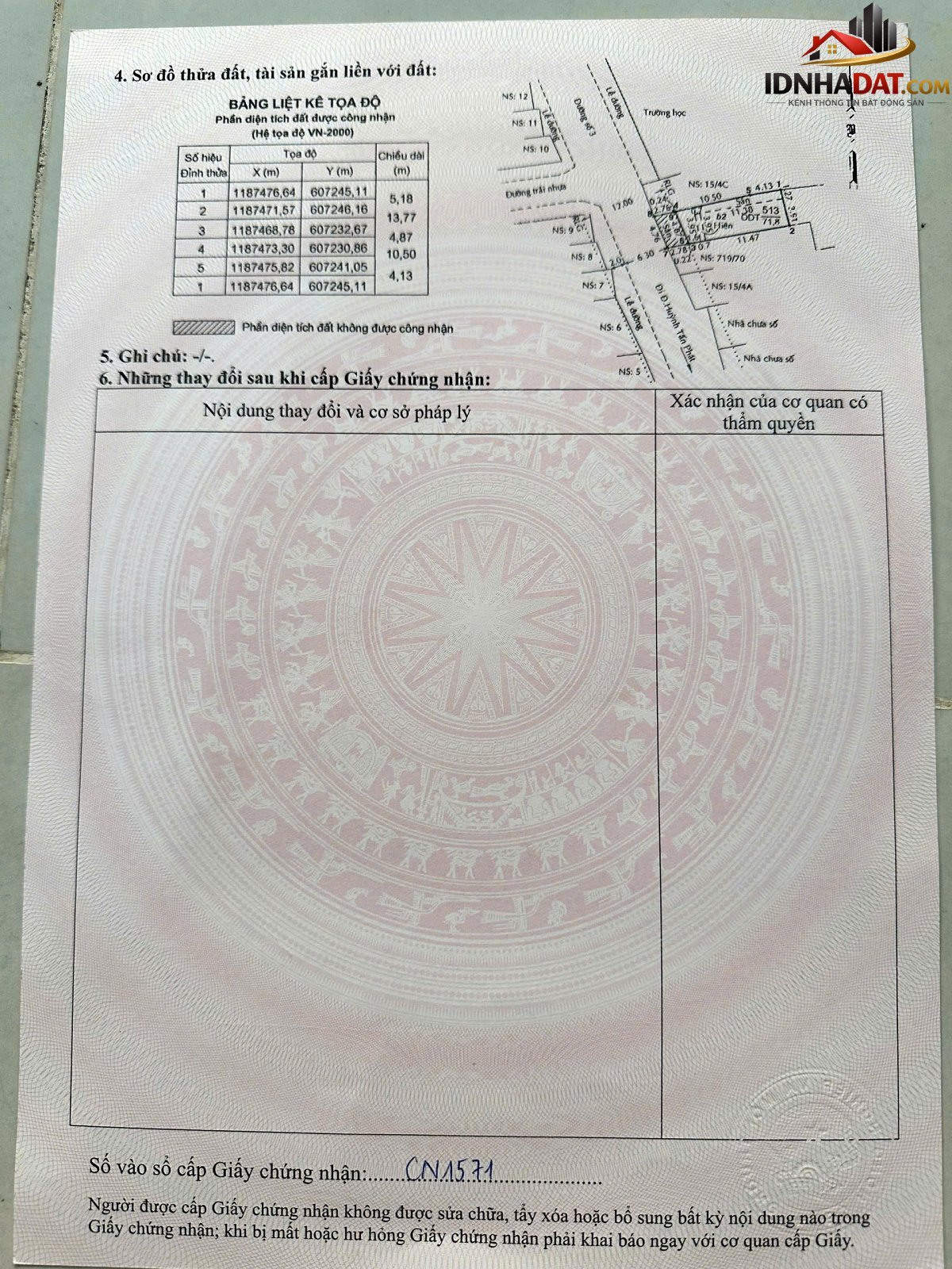 Bán đất Đường Phạm Thị Ba – Phường cũ Phú Thuận Quận 7 – Phường mới Phú Thuận – Thành phố Hồ Chí Minh diện tích 52m2 giá 8.8 tỷ