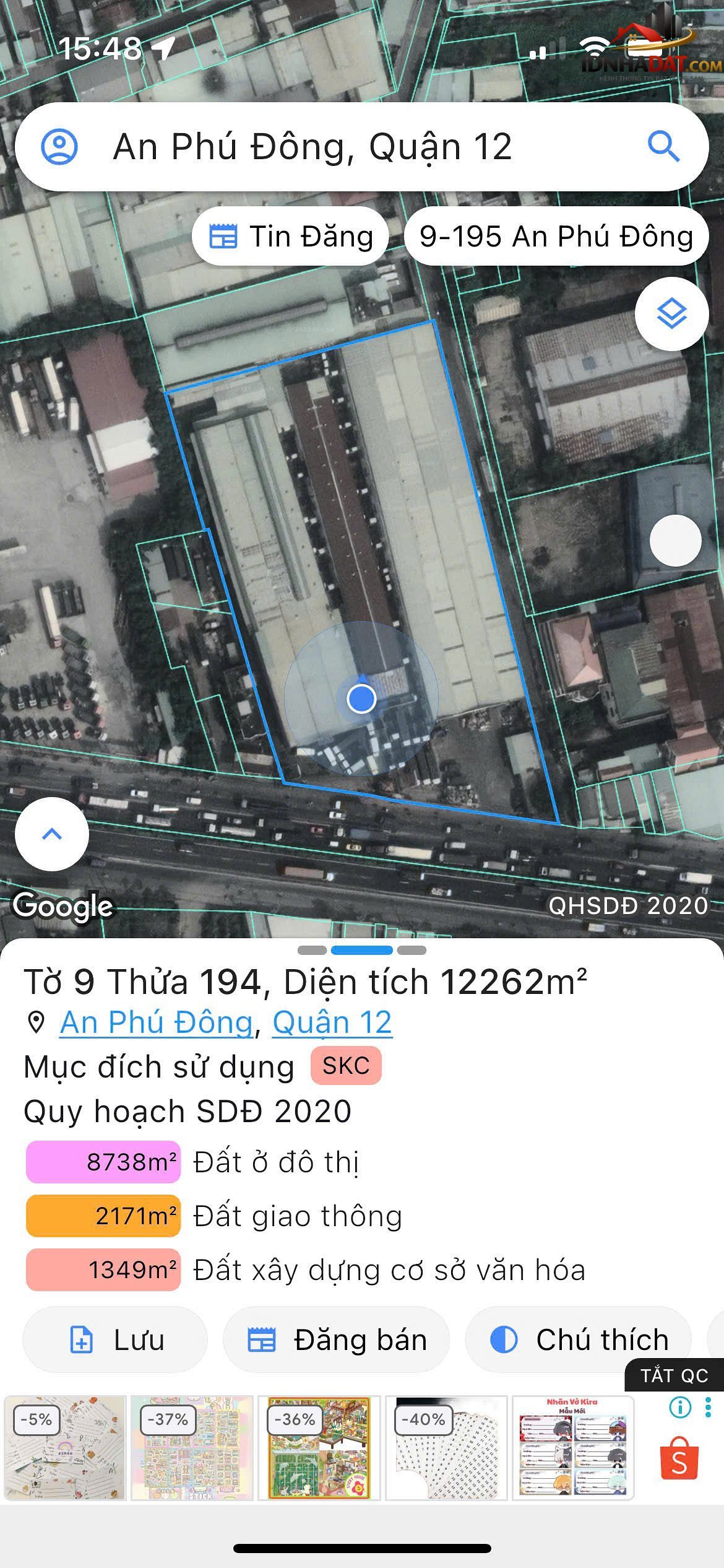 Sở hữu quỹ đất lớn quận 12 – Đường Quốc lộ 1A – Phường cũ An Phú Đông – Phường mới An Phú Đông – Thành phố Hồ Chí Minh 12262m2 605 tỷ