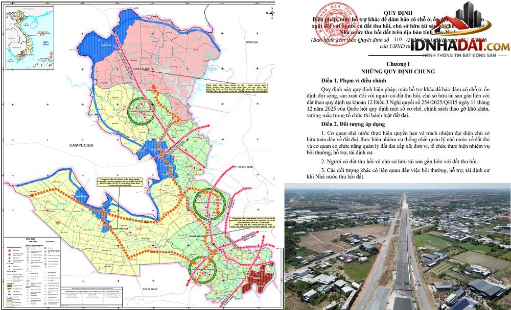 Hỗ trợ tái định cư cho người có đất bị thu hồi ở Tây Ninh: Những thông tin quan trọng