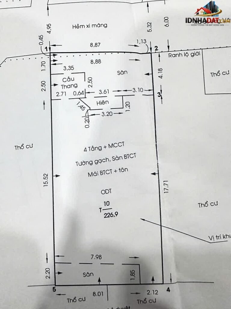 Bán nhà đất Đường Ung Văn Khiêm – Phường cũ 25 Quận Bình Thạnh – Thành phố Hồ Chí Minh 223 m² 36 tỷ