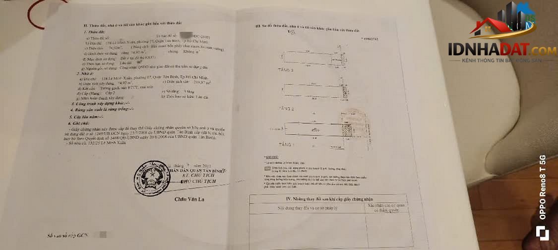 Bán nhà đất Đường Lê Minh Xuân – Phường cũ 7 Quận Tân Bình – Thành phố Hồ Chí Minh 75 m² 21 tỷ