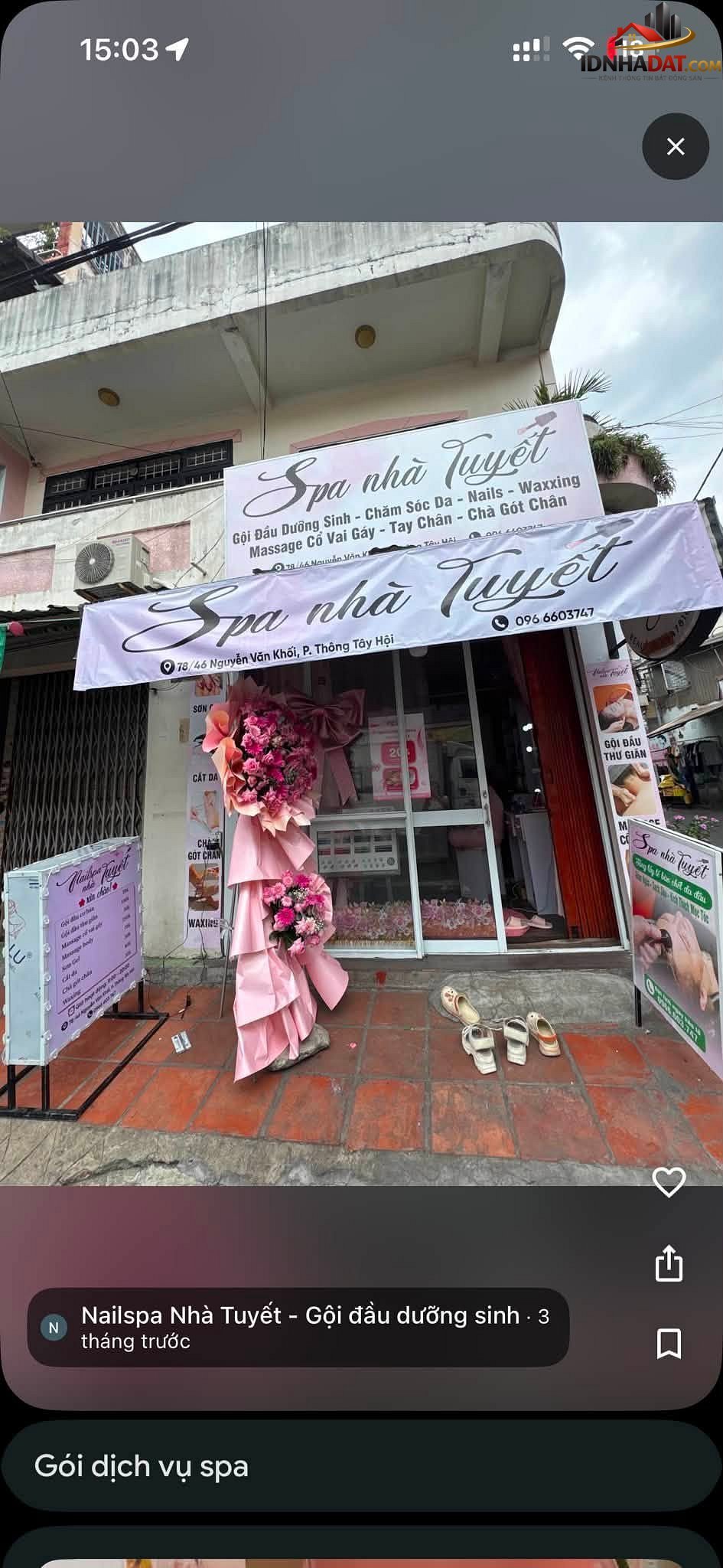 Do mở rộng quy mô nên em sang mặt bằng một tiệm nail và một tiệm spa nhỏ tại hồ chí Đường Nguyễn Văn Khối – Phường cũ 11 Quận Gò Vấp – Phường mới 11 – Thành phố Hồ Chí Minh 25m2 15 triệu